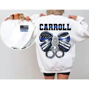 Custom Police Sweatshirt – Thin Blue Line Bow Police Support Tee