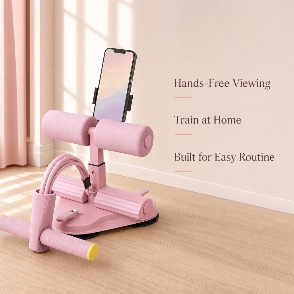sit-up assistant > ab trainer > resistance bands > home gym equipment "Stop Struggling With Sit-Ups! This 2-in-1 Ab Trainer Gets You Toned Fast At Home"