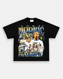 Luka Modric Tee, Graphic Sport T-shirt, Vintage Soccer Player Shirt ,Playoffs,Y2k , Soccer Apparel , Gift For Soccer Fans, Gift For him