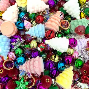 Christmas Acrylic Beads Mix for DIY Jewelry Making Stars Snowflake Jingle Bells Candy Cane Festive Assortment Premium Quality Lightweight Durable Easy to Work With