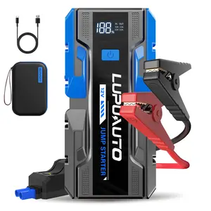 LupuAuto 12V Portable Battery Charger with Smart Clamps LED Light Car Emergency Start Kit for Quick Jump Start, Car Accessories, Accessories For Car