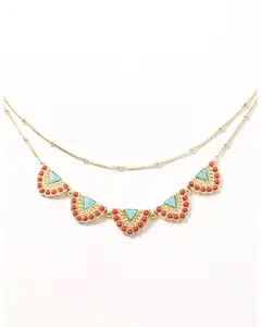 Women's Fan Layered Necklace