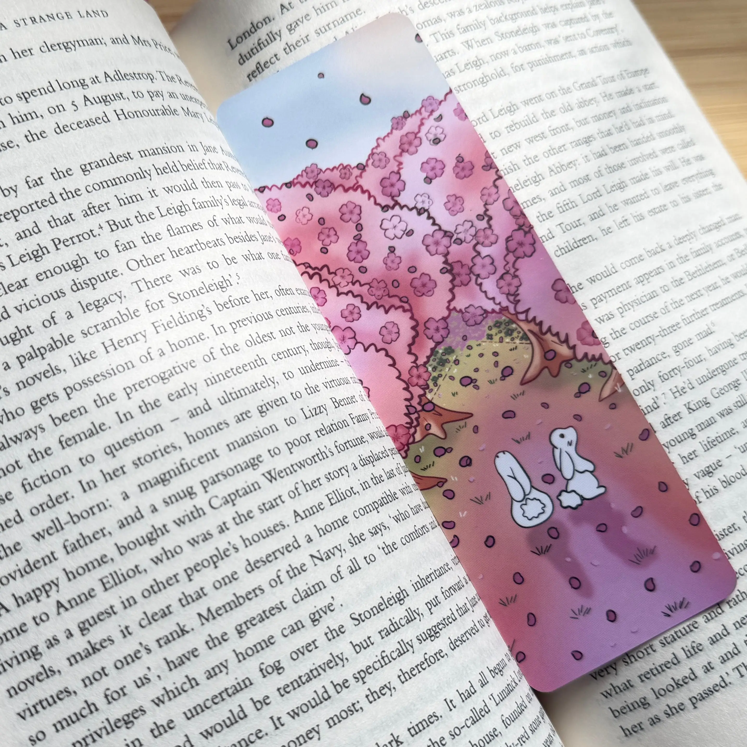 Matte Sakura Bunny Bookmark