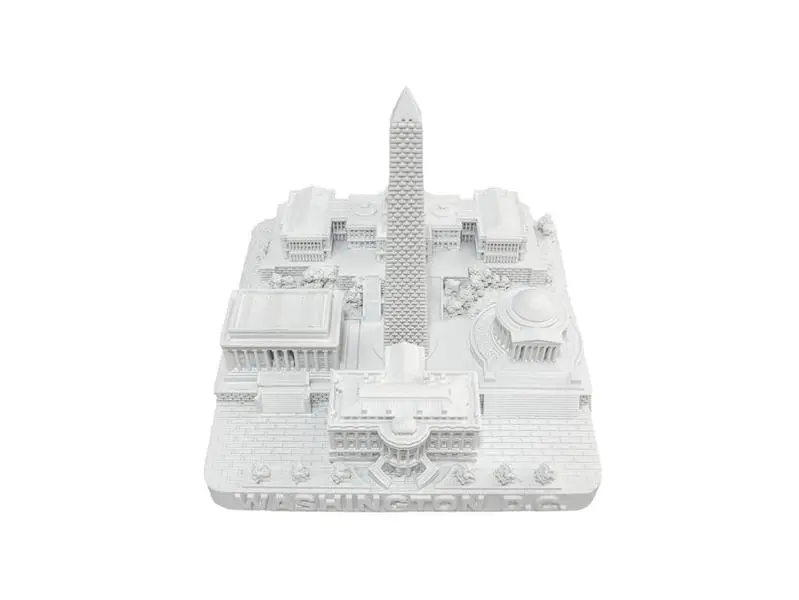 Washington DC Landmark 3D Model: White House, Capitol Souvenir (4.5 inches)