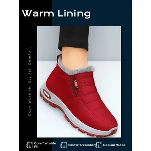 Women's Snow Boots Cotton Shoes Old Beijing Cloth Shoes Fleece Lined Warm Short Boots Comfortable Casual Cotton Shoes Winter Boot ShoesGift