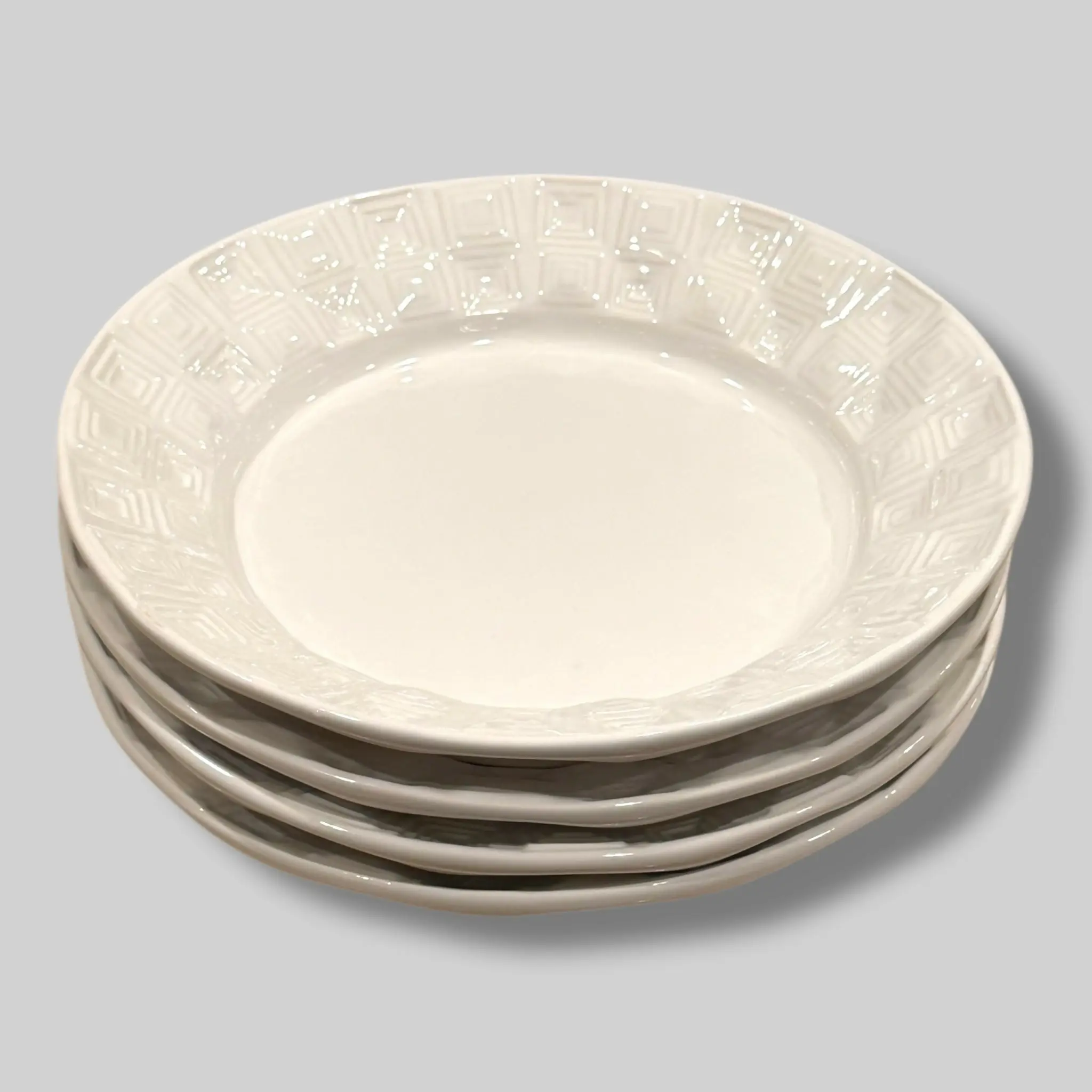 Neiman Marcus Embossed Soup Bowls | Set of 4 | Made in Portugal