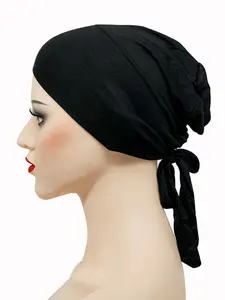 Women's Elegant Slim-Fit Plain Hat, Waist-Curling Design Headscarf, Perfect for Daily Wear & Special Occasions