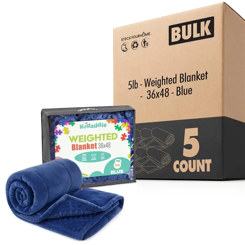 Weighted Blanket - 5lb - 36x48 - Blue 5 Count