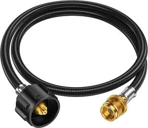 Alloxity 4ft Propane Hose Adapter 1lb to 20lb，Propane Adapter 20lb to 1lb Converter, Propane Tank Adapter Hose 20 lb to 1 lb for Weber Q Grill/Coleman Stove/Blackstone Griddle/Buddy Heater/Weber Traveler