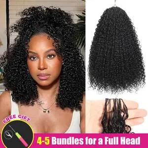 ISEE HAIR Kinky Curly Crochet Braid Hair Extensions Miracle Knots Human Hair Extensions Knotless Pre-Separated 50g/Pack#SpringStatements