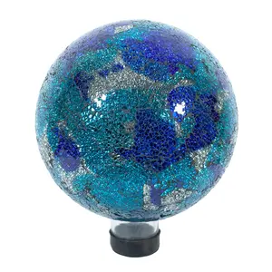 10" Blue/Aqua Mosaic Gazing Globe
