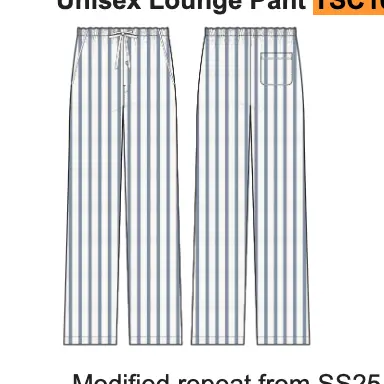 Unisex Striped Tencel Boyfriend Pant