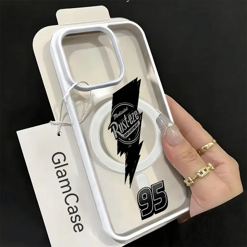 Rusteze Bur Ointment 95 Racing Magnetic Acrylic Cellphone Case - Vintage Retro Style, Shockproof Protection, Magnetic Fit, Dual Heat Dissip Accessory for iPhone 17,16,15,14,13,12,11 Plus Pro Max,A17