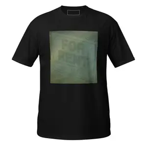 For Rent Soft T-Shirt Cotton Fabric Menswear Top Grey Sport Tee Regular Fit Durable Tubular Construction Comfortable