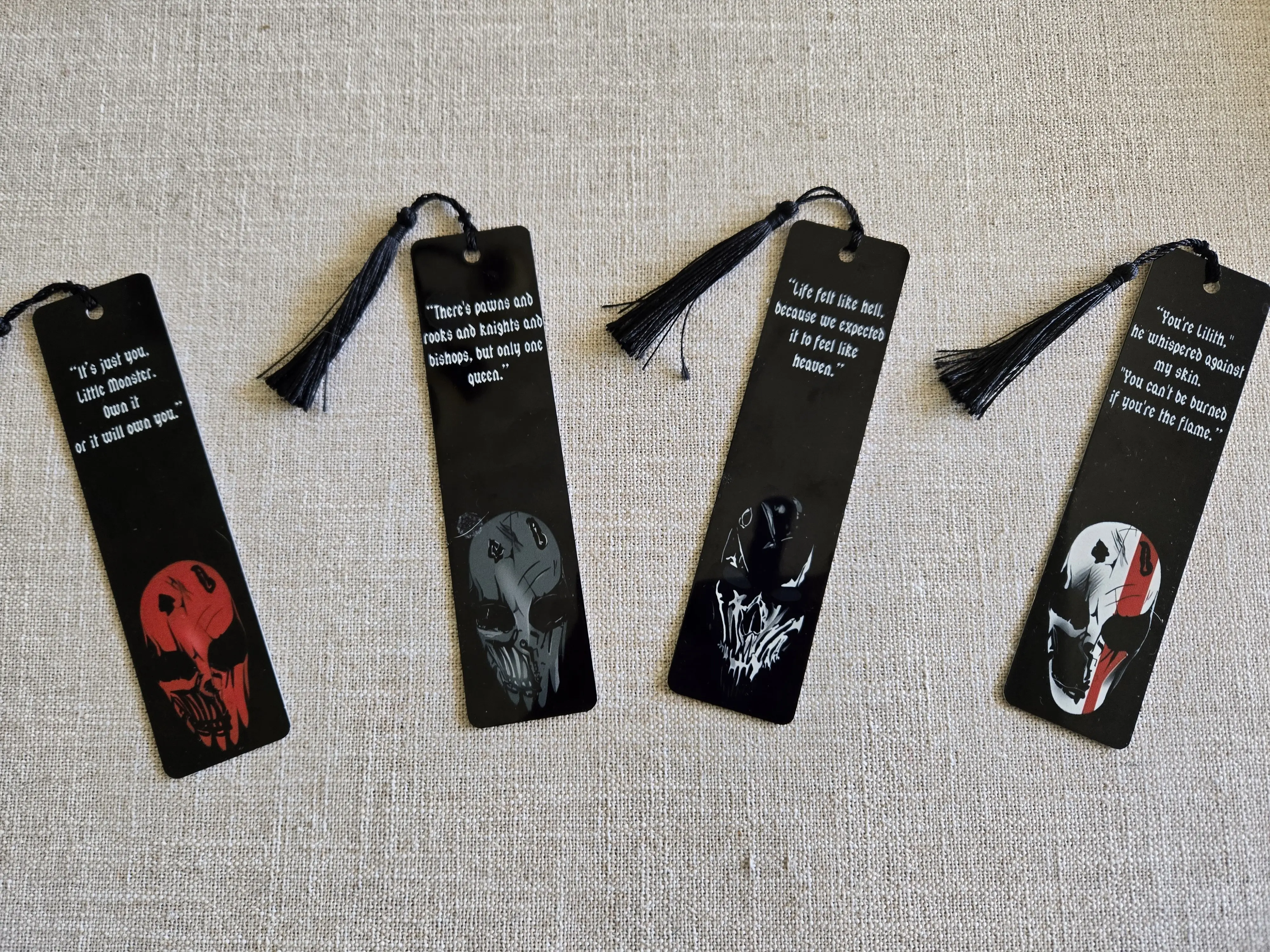 Large Metal Bookmark - Devil's Night Series, 6x1.5" (1.50" Wide 6 Inches Long), Office Stationery, Book Lover Gifts, Elegant