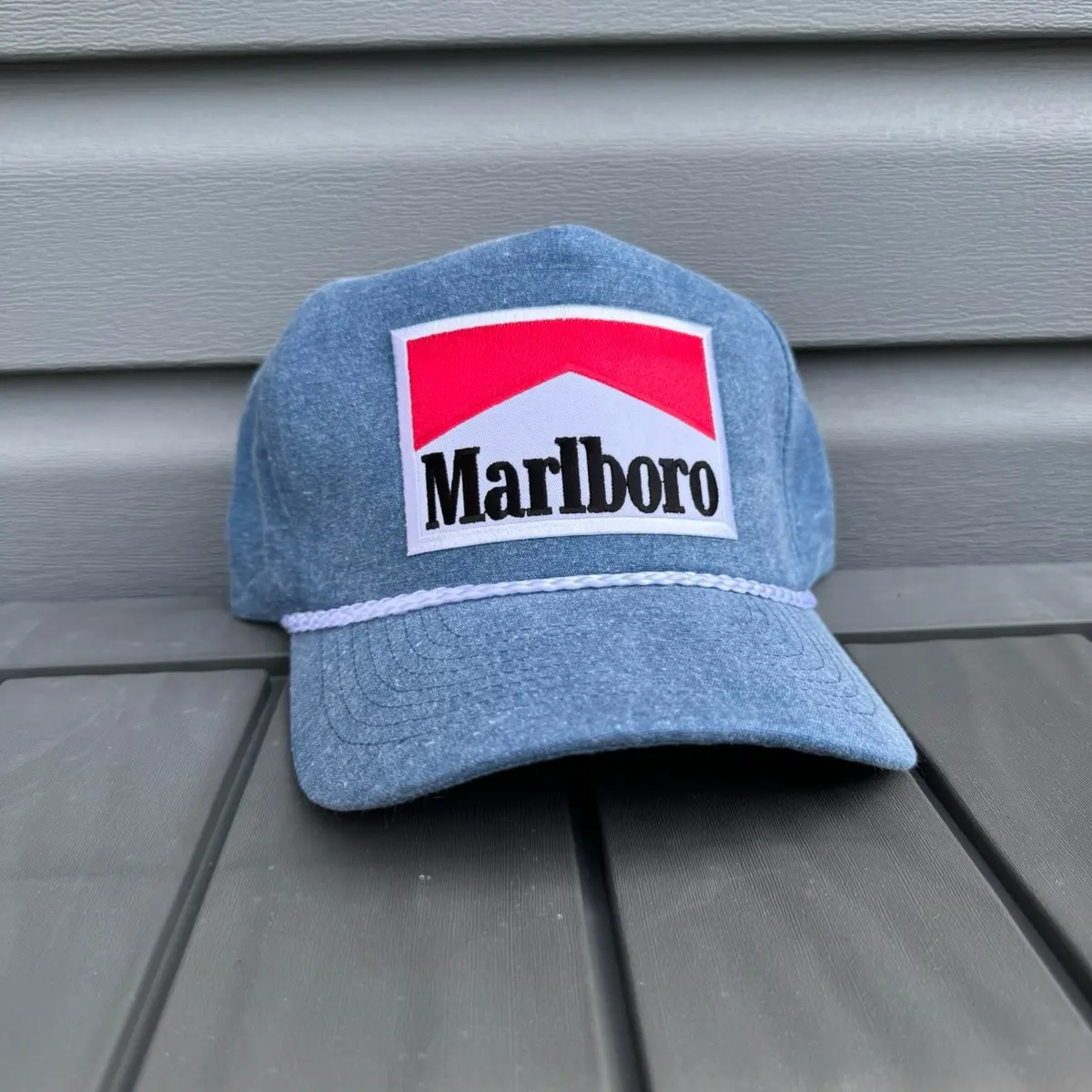 Marlboro Blue Denim Vintage Trucker With Snap Adjustment - TikTok Shop