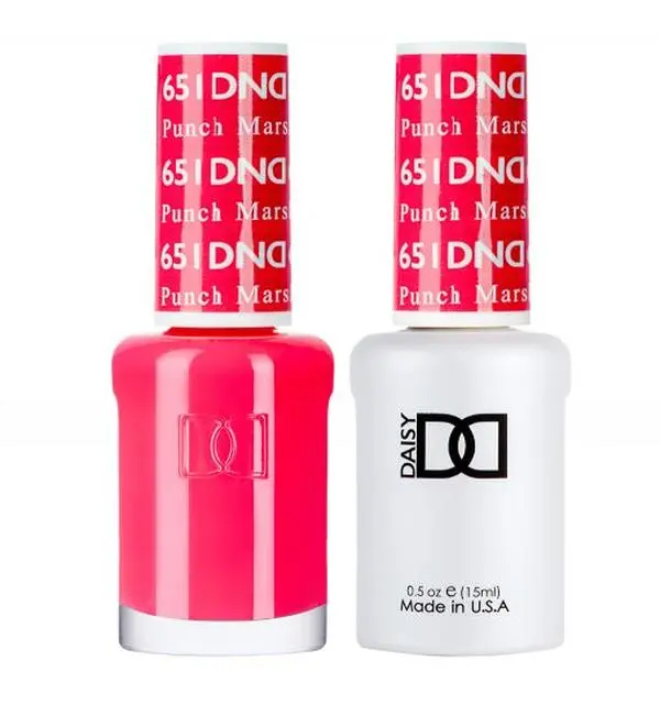DND UV-Cured Gel Nail Polish - #651 Punch Marshmallow, Gel Nail Art Polish with Top Coat, Manicure, Bottle, Cosmetic