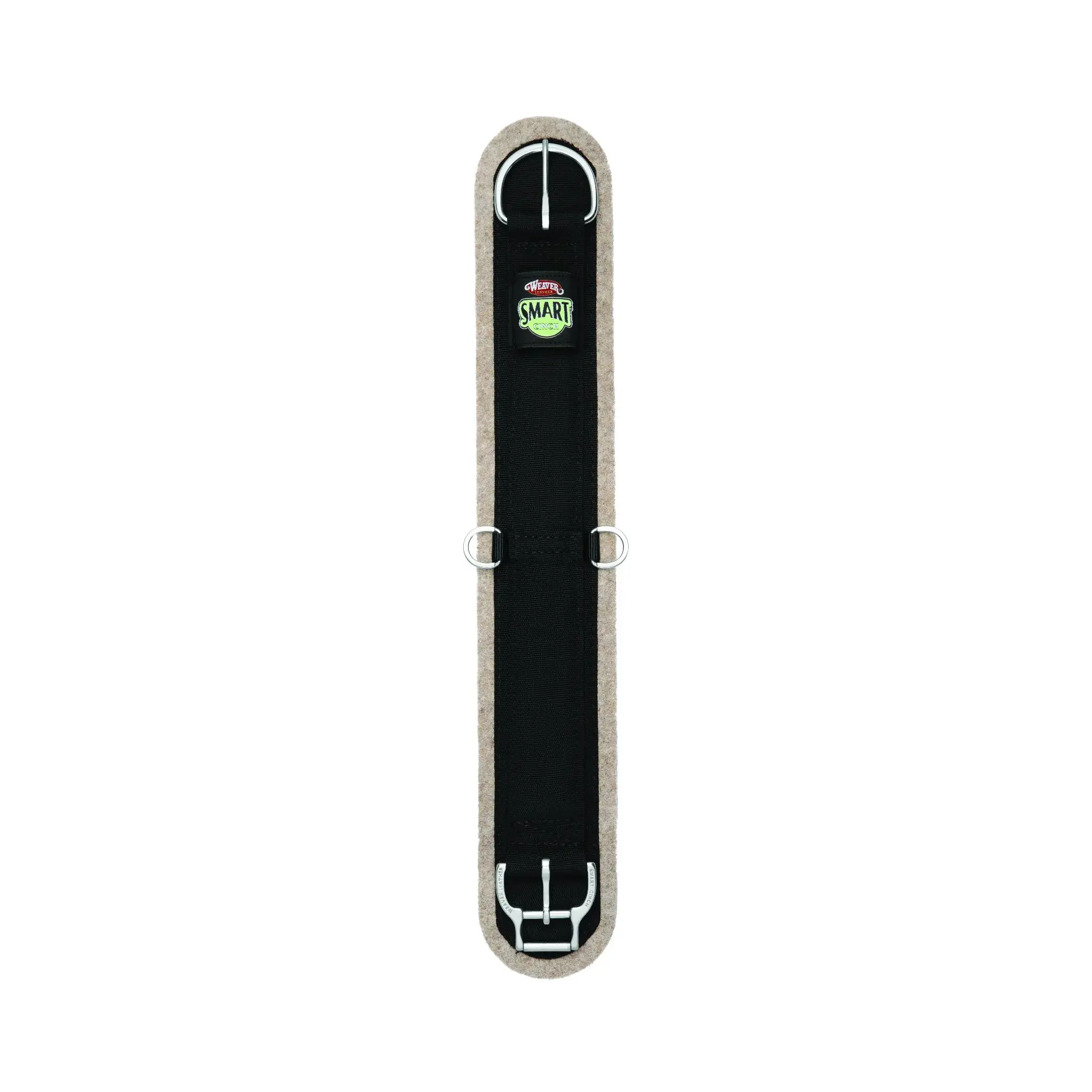 Weaver Leather Wool Blend Felt Lined Smart Cinch with Patented Roll Snug Buckle - 1/2" Felt Straight / 26"