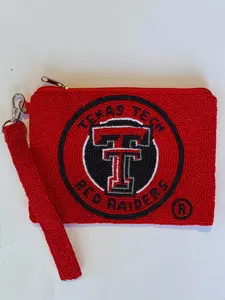 Texas Tech Beaded Wristlet