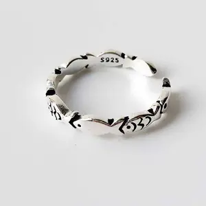 925 Sterling Silver Fish Adjustable Rings For Women Wedding Luxury Jewelry   Everything Money 925