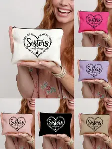 Sister Gifts From Sisters, Birthday Gifts For Women Sister In Law Big Sister, Graduation Christmas Gift For Best Friend Little Sister, A Sister In Christ Is A Sister For Life -Makeup Bag Gift，,Big Capacity Women Travel Cosmetic Bag For Toiletries,DIY Stor