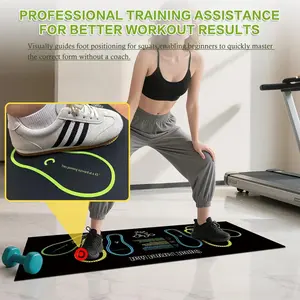 Exercise Mat Perfect for Squats, Leg and Ab Workouts, Squat guide mat, Squat Step Position, Squat Mat Knee Mat Lightweight and Portable for Men and Women Knee Protection Home Gym Mat