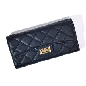 Ello Women's Plaid Long Wallet with Multi-Card Holder Simple Style Expandable Design Secure Zip Closure