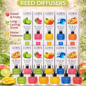 Loris Reed Diffusers Aromatic Scent Fragrance - Sweet & Fruity Long-Lasting Scent for Home & Office Use - Various Scents Available