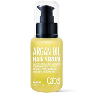 Cab's Argan Hair Oil for Anti-Heat, Nourishing & Repair - Paraben Free, Sulfate Free, 1.69 fl oz Hair Serum for Silky Shine and Hydration - Glossy