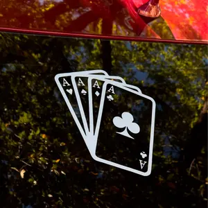 Ace Cards Decal Window Decal - Premium Vinyl for Any Car Enthusiast - Weather Resistant - Dimensions: 8x9 Inches personalized