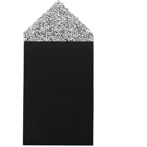 Rhinestone Pocket Squares for Men Prefolded,  Sequin Pre Folded Handkerchiefs  Card Party Prom Wedding Daily