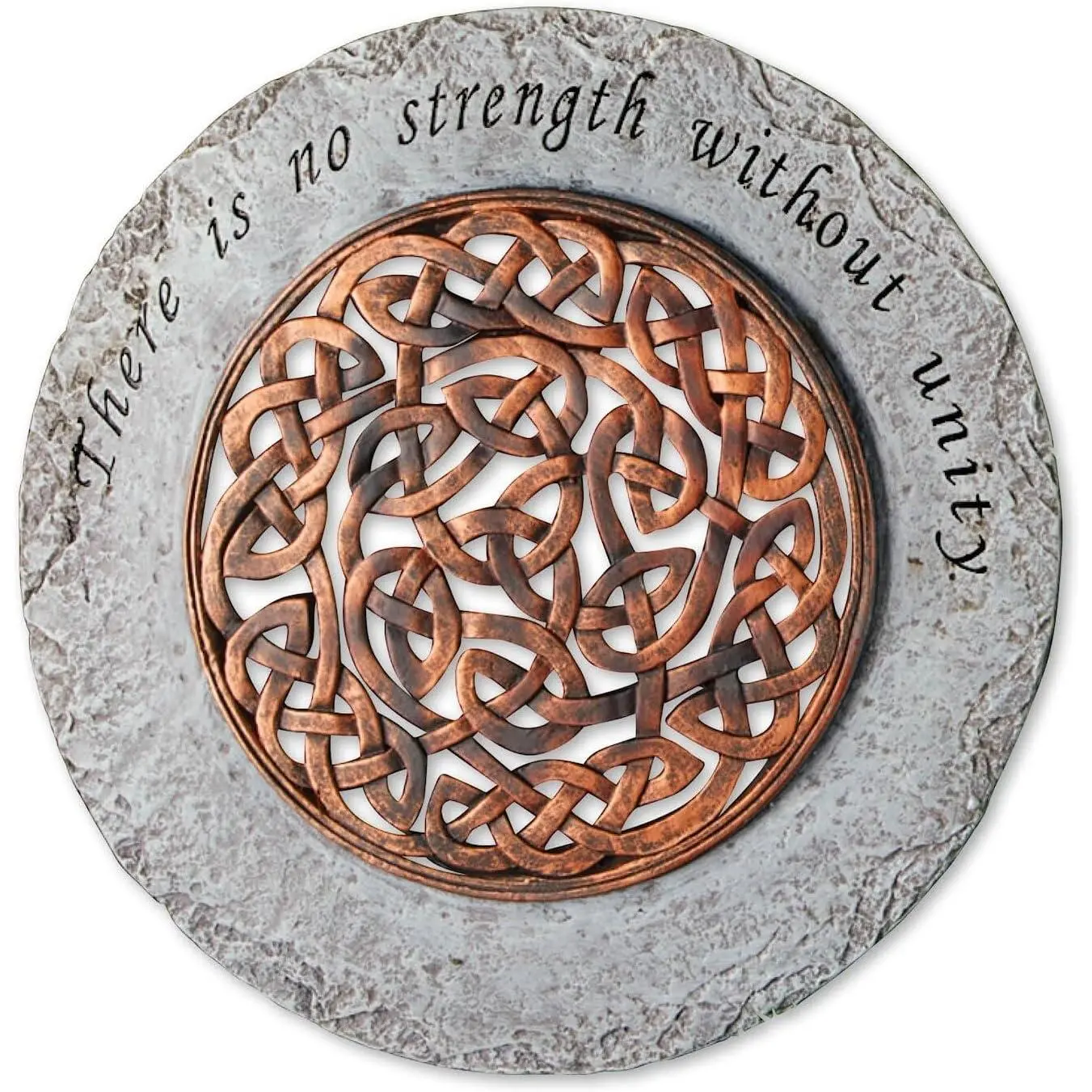 Garden Collection 12" D Celtic Round Stepping Stone - Durable Religious Inspirational Home Decor (12x1x12 in)