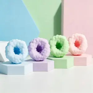 Aesthetic Crunchy Squishy Ball - Pink Moon & Pearl White Sensory Fidget for Office Desk, Calming Anxiety Relief for Teens, Cute Gift for Women