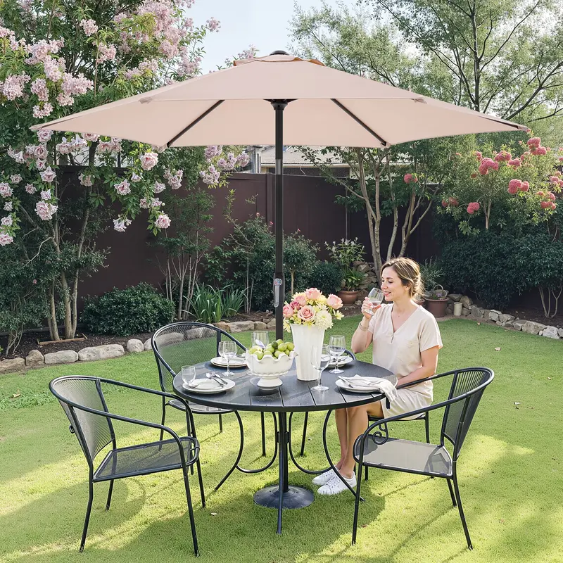 3ft patio umbrella 9 FT 3 Tier Patio Umbrella Outdoor Market Umbrellas – Eco Trade Company