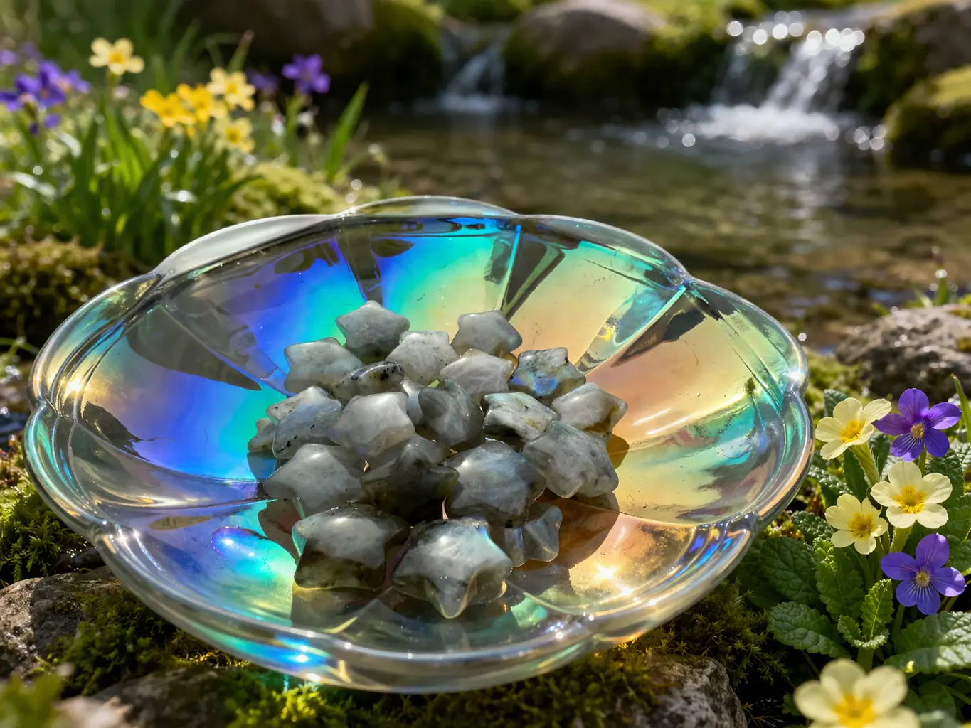 Labradorite Gemstone Natural Crystal Stars