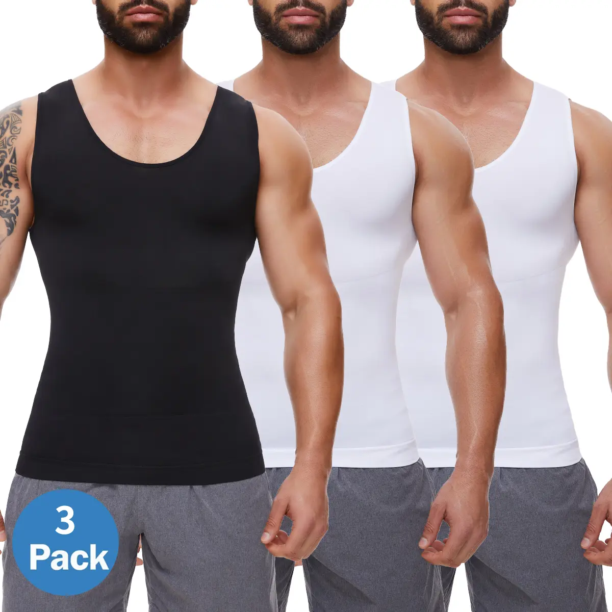 White (2 Pack)+Black