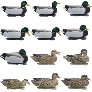 Final Approach Live Mallard Floaters Fully Flocked With 12 Slot Duck Decoy Bag, 12 Pack