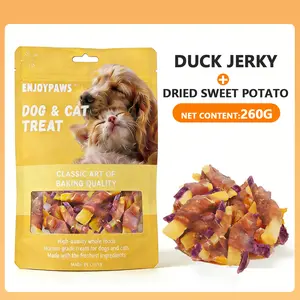 EnjoyPaws Chicken Duck Jerky Wrapped Sweet Potato Dog Dental Chews Training Treats for Small Dogs 260g per Pack