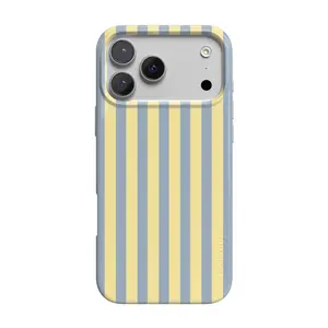 Casely iPhone 17 Pro Max Case | Coastline Stripes | Blue & Yellow | Compatible with MagSafe | Classic Ultra Thin Design