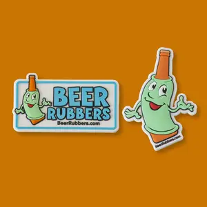 Beer Magnet Set (2 Pack) - Barware Accessory, Logo & Mascot Fridge Magnets, Strong Hold Design, Ideal for Home Bars & Man Caves