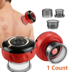 Smart Cupping Massager, Muscle Soreness Massage with Remote Control, 12 Levels of Suction and Light Heat, Muscle Massager for Body Relaxation