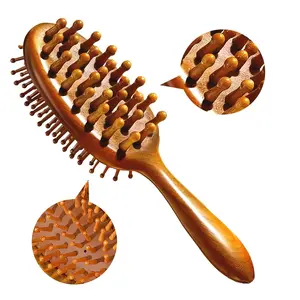 Loc Brush for Dreads, Scraping Massage Tools Wide Tooth Comb, Sandalwood, Loc Comb for Dreads, Air Cushion Massage Comb for Hair Styling(Unisex)