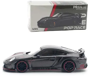 Poprace 1:64 Scale Porsche 992 Stinger GTR Carbon Edition with Red Accents Limited Edition
