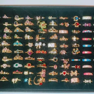 Rings Collection - Assorted Styles & Designs for Women's Fashion crown oil painting opening