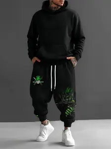Men's Zoro Print Joggers with Deep Pockets, Women's Stylish Skinny Jogger Pants, High Quality Sweatpants for Fitness & Casual Streetwear, Printed Sweatpants