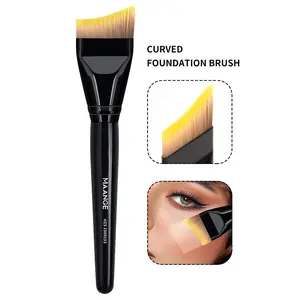 MAANGE 1pc Professional Crescent Shape Foundation Brush/Face Mask Brush, Versatile Makeup Tool for Flawless Application, Ideal for Creams and Liquids, Makeup Accessories Gifts for Friends