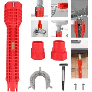 8 in 1 Faucet Wrench Tool, Water Pipe Wrench with Comtable Grip, Tap Spanner  Tight Space, Multi-Functional Tap Spanner Set  Sink, Bathroom and Kitchen Plumbing Repair