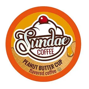 Two Rivers Coffee Sundae Ice Cream Flavored Coffee Pods Peanut Butter Cup, 48-Count