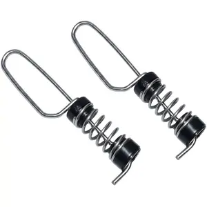 MARINE CITY 2 Pcs Deluxe Antenna Flag Clips 304 Stainless Steel Spring Loaded Holds Flags up to 65 MPH 2-7/8 Inch Length