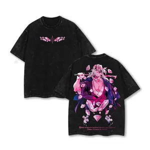 Tengen Uzui - Demon Slayer Anime Double Printed Vintage Washed Tee